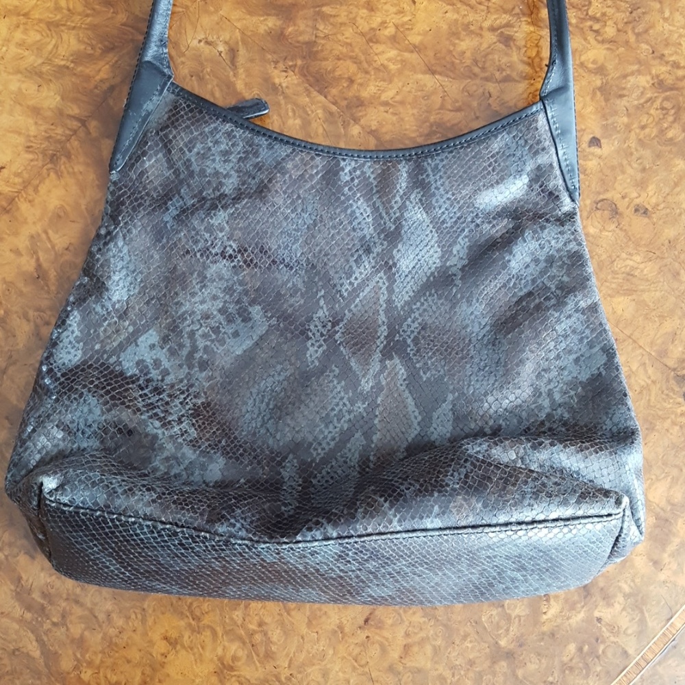Maxx Python Embossed Shoulder Bag - Picture 3 of 8